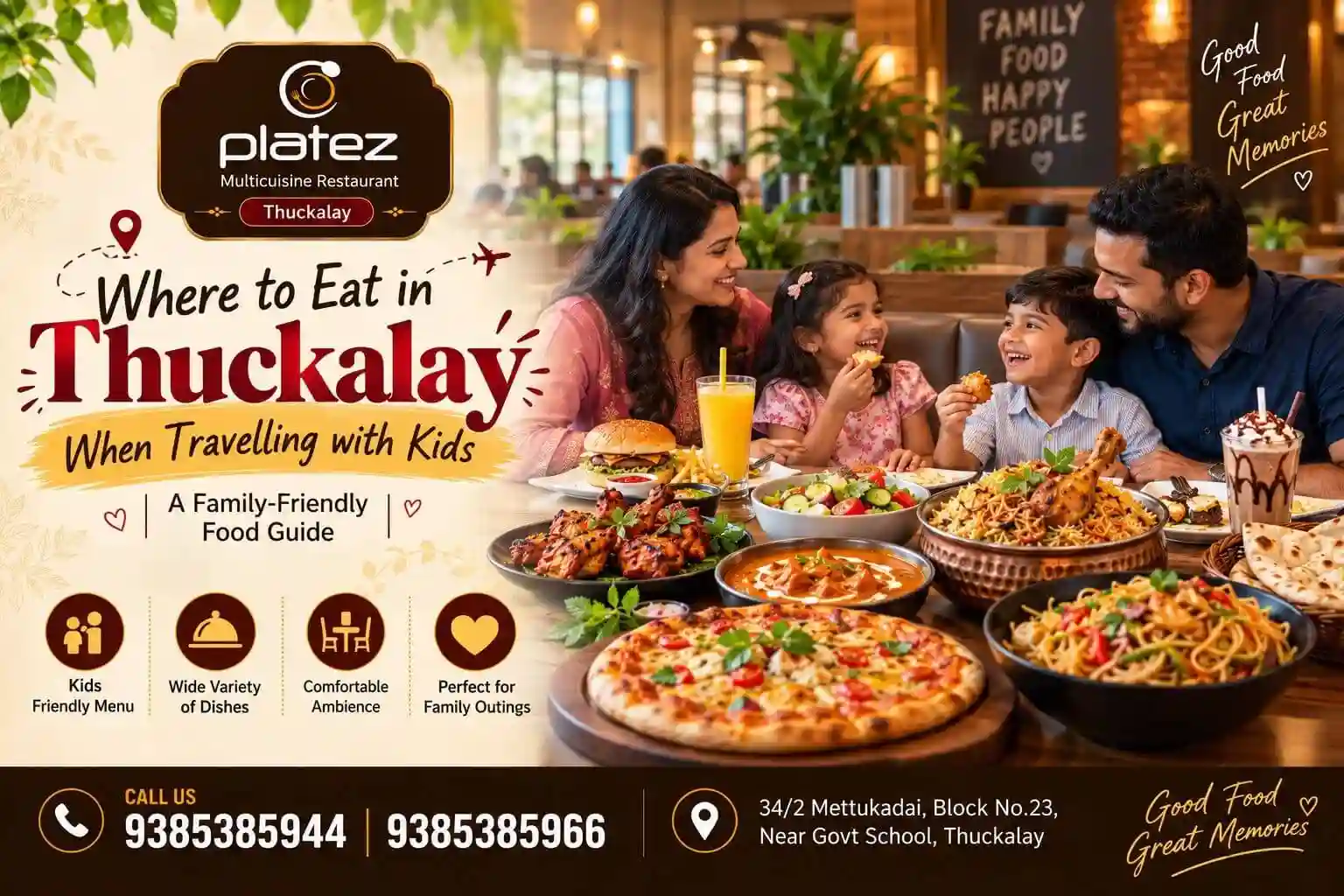 Best family-friendly Restaurant in Thuckalay for dining with kids